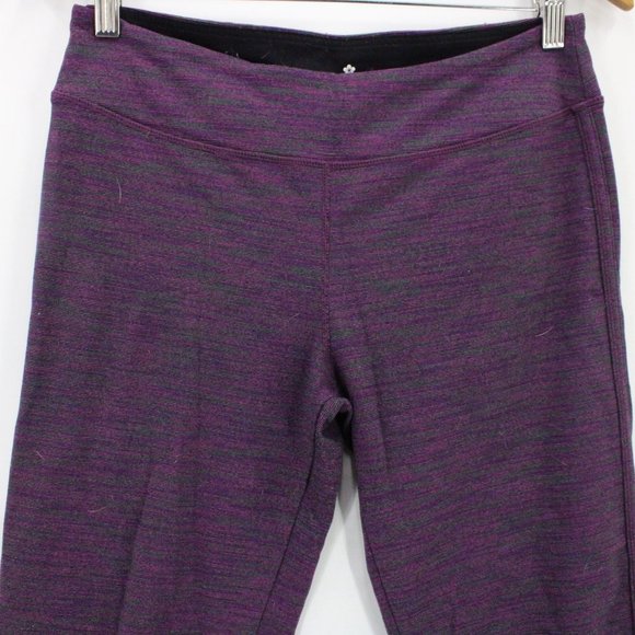 Tuff Athletics Cropped Legging Womens Purple Gym & Training Comfort Medium M - Picture 2 of 7